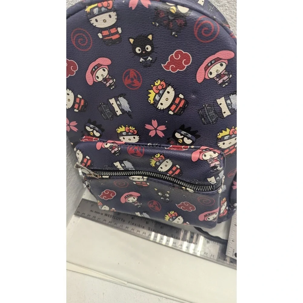 Naruto Shippuden x Hello Kitty Mini Backpack Sanrio Anime Faux Leather Bag